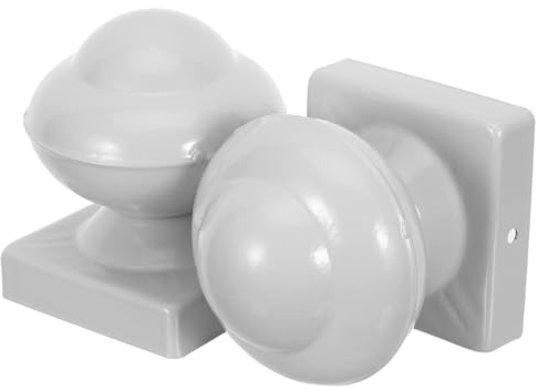 SHINEOFI Lot de 2 Chapeaux Décoratifs en Fer Blanc 08 MM pour Poteaux 80X80 MM Couvre-Poteaux Résistants aux Intempéries Accessoires de Protection pour Clôture Terrasse et Portail