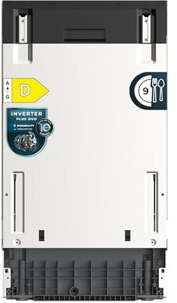 Cecotec Lavavajillas 45 cm Integrable Bolero Aguazero 4250 Full-BI. 9 Cubiertos, 6 Programas, Bajo Consumo, Motor Inverter Plus Duo, Delay Start, SideView Light y Cesta para Cubiertos