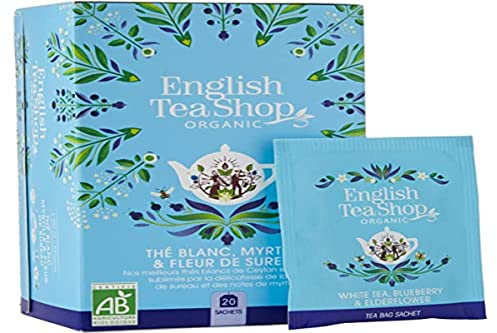 English Tea Shop Organic white tea, blueberries and elderflowers, super tea