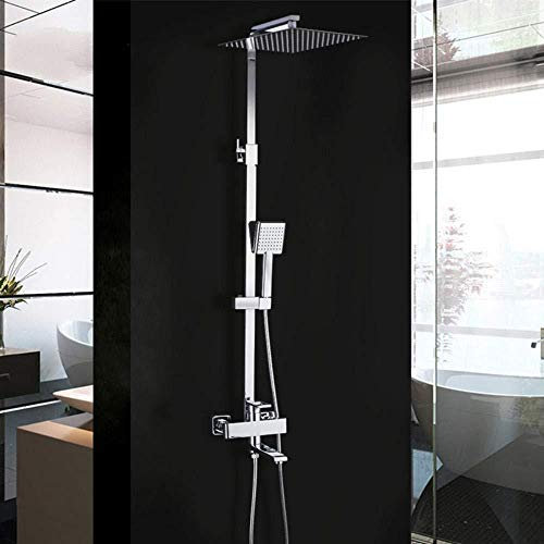 Wieoc Shower System Faucets New Bath Shower Mixer Bathroom Shower Faucet Taps with Rain Shower Head Set Waterfall Faucet Tapware System