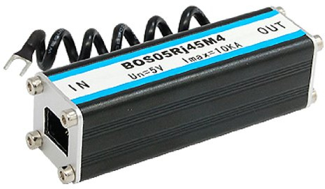 Ruilogod RJ45 Adaptador de protección contra sobretensiones Ethernet LAN LAN Negro