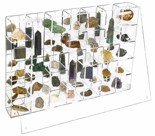 Adjustable Acrylic Display Case Clear Wall Mounted or Desktop 35 Room
