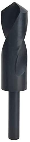 BestAlice Punta da Trapano con Gambo Ridotto da 29 Mm, Punte Elicoidali Nere in Acciaio Ad Alta Velocità con Gambo Dritto da 1/2 Pollice, Punta da Trapano a Spirale da 8 Gradi per Ferro Alluminio Rame