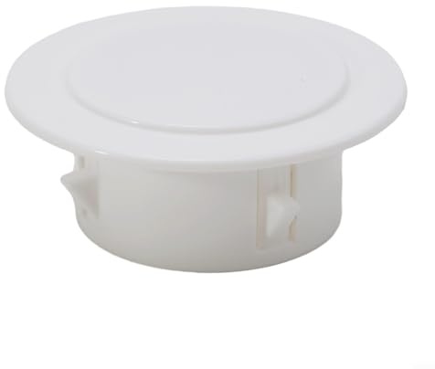 40-100 mm Cache décorative amovible en plastique pour trou de climatisation murale pour joint de tuyau de climatisation Blanc rond (60 mm)