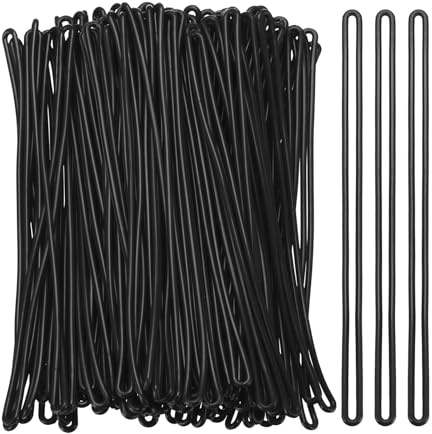 PATIKIL Luggage tag Loops, 100 Pcs PVC Luggage Loop Straps Bag Tag Loops Luggage Tag Holders Worm Loops Tag Holders for ID Card Bags Suitcase Label Fasteners, Black