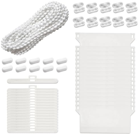 Vertical Blind Weights and Chains 89mm Vertical Blinds Slats Hard Plastic | Universal Blinds Window Vertical for DIY Replacement Breakage Repair Vertical Blinds Repair Parts Accessories Kit