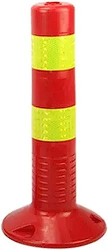 Parkpfosten für Einfahrten, Verkehrssicherheits-Leitpfosten, reflektierender Flexibler Leitpfosten, Kunststoff-Verkehrspfosten mit reflektierenden Kragen, schlagfester Leitpfosten mit Schrau