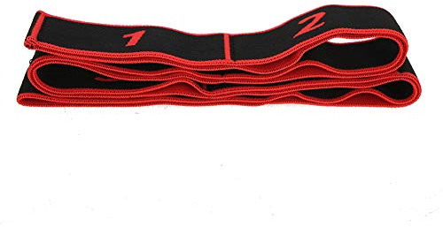 Yoga Stretch Strap Premium Fitness Bälte för styrketräning och hållningskorrigering Högkvalitativ polyester latex Yogabälte gult eller rött 34,6 tum långt (Röd)