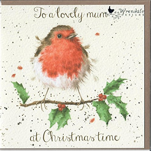 Wrendale Designs von Hannah Dale - Eine liebliche Mama - Vergoldete Weihnachtskarte - Einzeln