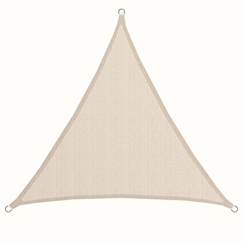 AMANKA 3x3x3 UV Sonnensegel Dreieck Wasserdurchlässig - Sonnenschutz Balkon Dreieckig - 3m Terrassendach Sichtschutz Garten Sonnendach Pool Pergola Trampolin Wohnwagen Sonnenschutz Terrasse Camping