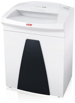 HSM SECURIO B26 Aktenvernichter I Partikelschnitt 4,5x30 mm I Sicherheitsstufe P-4 I Schredder für Papier, Kreditkarten, CD/DVD, Heft- und Büroklammern I 55l Behälter I 16 Blatt I 5 J. Garantie