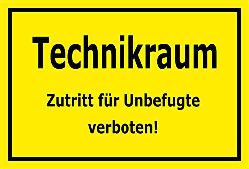 Melis-Folienwerkstatt Aufkleber – Technik-Raum - 60x40cm – S00070-079-C -20 VAR