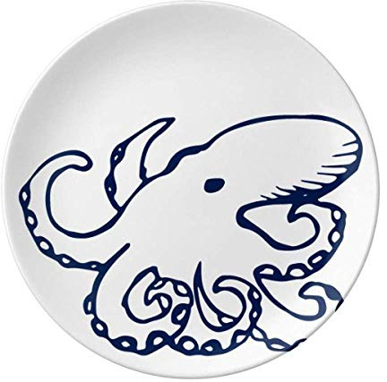 Octopus Aquatic Food Plate Decorative Porcelain Salver Tableware Dinner Dish