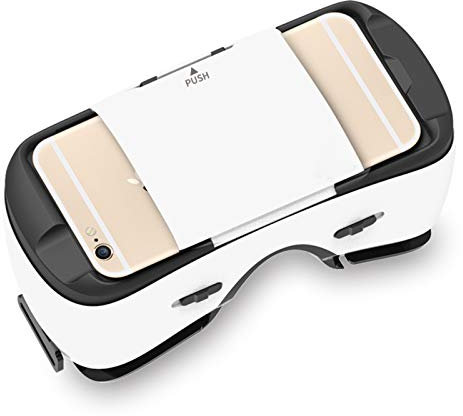LAHappy Gafas VR 3D VR Glasses, Visión de 360 Grados VR Gafas de Realidad Virtual Compatible con Android y iPhone para teléfonos móviles de 4,7 a 5.7 Pulgadas