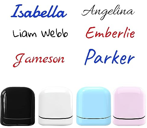Custom Stamp-Self-Inking Stamp (Small)-Custom Signature Stamp- Personalized Name Stamp-Built-in Self-Inking Mechanism, Choose Font & Ink Color
