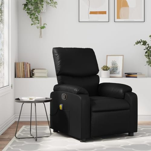 Gecheer Massagesessel Relaxsessel Fernsehsessel TV Sessel Ruhesessel Polstersessel Relaxliege Liegesessel Loungesessel Wohnzimmersessel Relaxsofa Schwarz Kunstleder