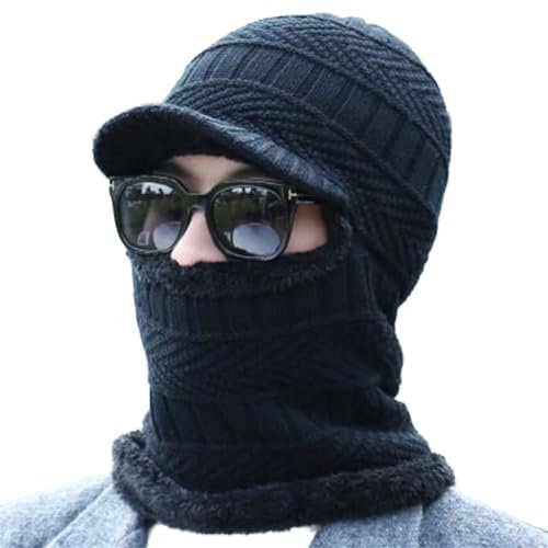 RajoNN Mützen, Wintermützen, Mützen, Wintermützen für Herren und Damen, Wollschal, Mützen, Sturmhaube, Strickmütze