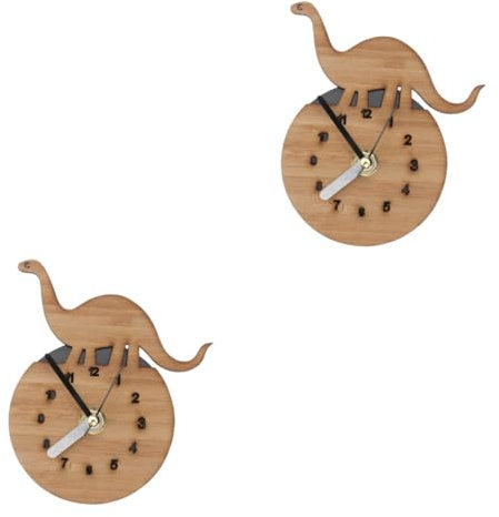 PRETYZOOM 2stücke Magnetische Dinosaurier-wanduhr Für Kühlschränke Attraktiver Kühlschrank-zeitmesser Mit Magneten Design Für Einfache Zeitanzeige Für Und