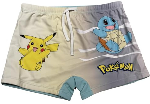 Fashion UK Pokemon - Bañador tipo boxer de pika, beige, 6 años