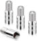 Molain Lot de 4 extensions de valve de voiture - 27 mm - Rallonge de valve de pneu - Adaptateur avec filetage pour voiture, camion, camionnette, caravane (4)