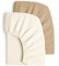 Juego de 2 sabanas Cuna Ajustables para niños, Sabana Bajera Cuna 60x120 Algodon de Muselina, 60 x 120 cm/70 x 140 cm, para Cuna de Viaje, Sabana Bajera Cuna Ajustables para Cama-Blanco Amarillo
