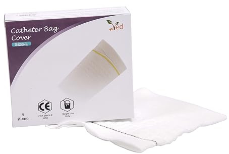 Ved Katheter-Beinbeutel, Packung für Inkontinenz, wiederverwendbar und waschbar, Größe L (4er-Pack)