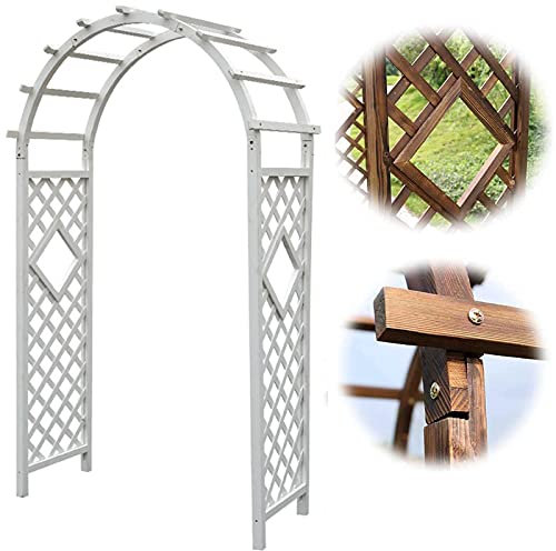 HYUFEIAO Arches de Jardin en Bois, Arche à rosiers en Bois, pergola en Treillis pour Plantes grimpantes, Arche d'escalade en Treillis résistant aux intempéries, tonnelle de Jardin, décorati