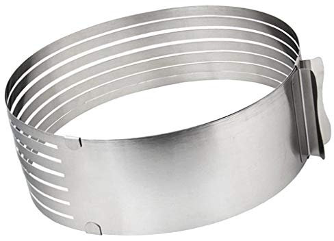 Stainless Steel Cake Mould Adjustable Slicer Layer Baking Cutter 6-8inch