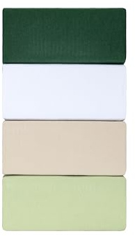 METİSTEX Spannbettlaken 180x200 cm Hellgrün – 100% Baumwolle Jersey Spannbetttuch mit Lycra, für Bettlaken mit Matratzenhöhe bis 25 cm, Hellgrün