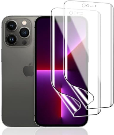 KoasVonson 2 Stück Hydrogel Folie für iPhone 13 /iPhone 13 Pro, TPU Schutzfolie Weiche HD Klar Flexible Transparente Displayschutzfolie TPU Film