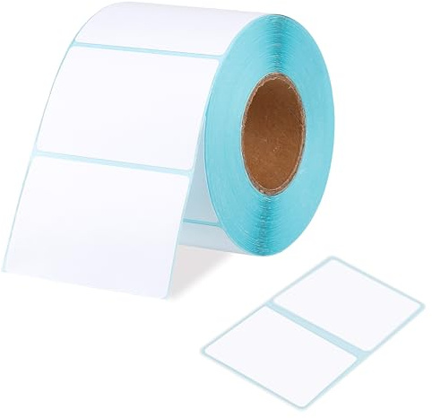 Etiquetas Térmicas Rollo de 800 Hojas Etiquetas Autoadhesivas Blancas para Frascos Congeladores Envío de Iimpresoras Etiquetas de dirección Nombre Fecha 6 x 4 cm