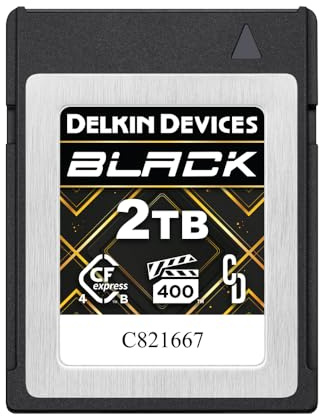 Delkin Devices BLACK 2TB CFexpress™ Type B 4.0 VPG400 Memory Card – High-Speed Performance for Professional Photography & Videography (2, TB)