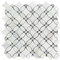 SuperDeal (10 piastrelle) mosaico marmo pietra naturale Flower Carrara – argento antico marmo mosaico marmorizzato per pavimenti parete bagno WC doccia cucina specchio piastrellato rivestimento vasca