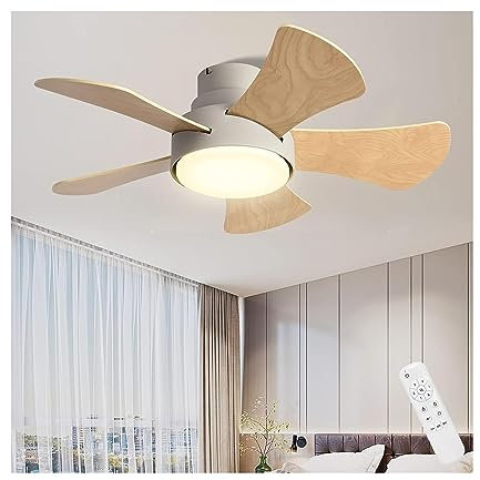 JUSKAQZYI Ventilador Techo lampara Ventilador de Techo pequeño con Ventilador de Techo de Control Remoto Ligero con Dormitorio Ligero Cocina de habitación para niños luz de Ventilador
