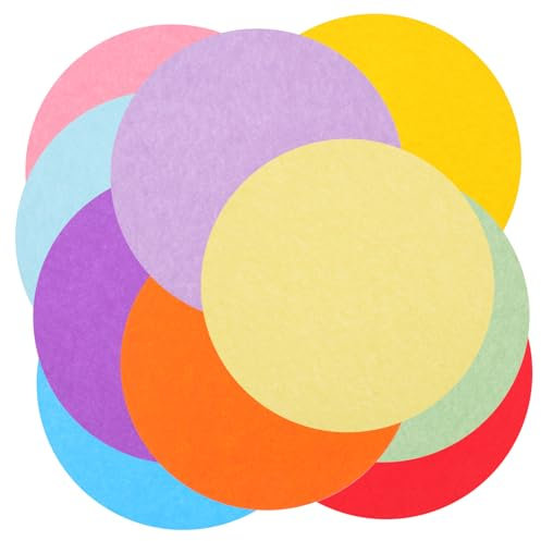 Sewroro 100blätter Runde Bunte Bastelpapierblätter Farben Diy Origami Papier Für Junge Mädchen Kreatives Handwerks-papier Einfach Zu Falten Und Schneiden Langlebig Und Vielseitig Für Schul