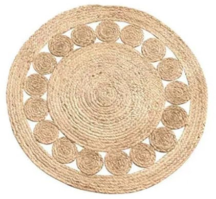 Tappeti di zona Tappeto Tappeti in fibra vegetale naturale pura for soggiorno Camera da letto Tappetini for decorazioni for la casa Tappeto rotondo circolare moderno in erba di canna d'acqua(Lxm11286,