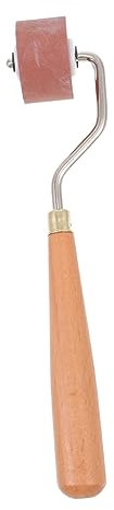 Angoily 1 Stück Farbwalze Bastelwalzen Drucktinte Druckwerkzeuge Basteln Malerrollen Gemustert Druckfarbenwalze Druckwalze Stempelfarbe Druckgrafik Selbst Kunst Rostfreier Stahl Brown