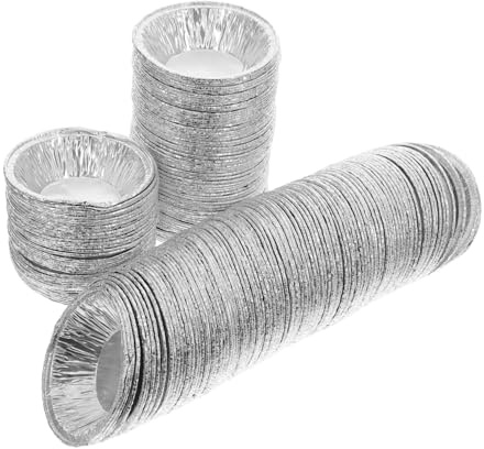LABRIMP 200 pezzi Stampi per Crostatine Alluminio Usa e Getta Teglie Rotonde Alluminio per Torte Muffin e Dolci Materiale Resistente con Eccellente Conducibilità Termica per Forno e Feste