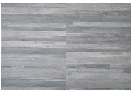 INMOZATA Peel and Stick Flooring Waterproof Self Adhesive Vinyl Flooring 36pcs Self Adhesive Floor Planks 2.0 mm Thick Flooring Tiles for Bedroom, Living Room, Kitchen(5㎡,Splice Smoky Grey)
