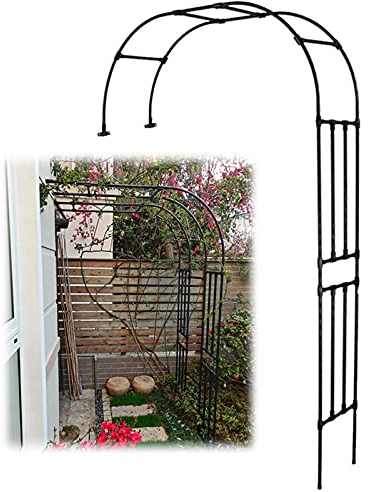 Großer Rosenbogen aus Metall, 2,4 m, robust, röhrenförmig, wetterfeste Unterstützung für Kletterpflanzen, elegante Gartenlaube, perfekt für Hochzeiten und Veranstaltungen