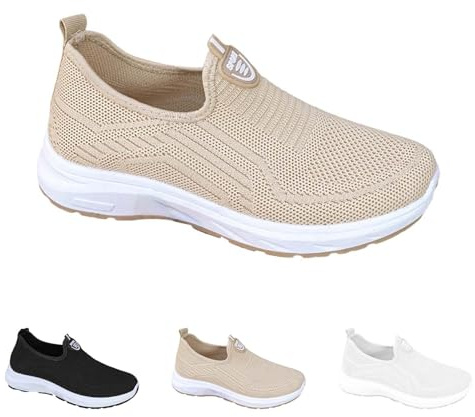 Zapatos Ortopédicos Mujer Deportivas Sin Cordones Zapatillas Ortopedicas Casual Verano con Malla para Caminar Zapatillas Deporte Ligeros Comodos Sandalias Palas Trekking Calzado Running Casa