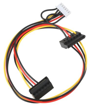 AS Axis Spindleon Cavo di Alimentazione sata 6 Pin a Doppio sata 15 Pin 37 cm Adattatore Splitter per hdd ssd Compatibile con Acer Scheda Madre