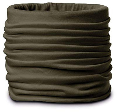 achilles Schlauchschal Atmungsaktivs Multifunktions-Tuch Gesichts-Maske Halstuch Bandana Rund-Schal Kopftuch Mund-Tuch Atemschutz Mund-Schutz Nasen-Bedeckung Sport-Schal 24x50cm Farbe Khaki Grün