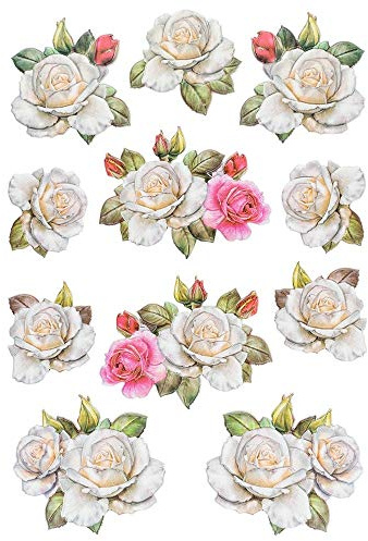 Ideen mit Herz Stickerbogen 3-D Relief-Sticker | Aufkleber | Hochwertig geprägt mit 3-D-Effekt | Din A4 Bogen mit verschiedenen Motiven (Blumen & Schmetterlinge 01)