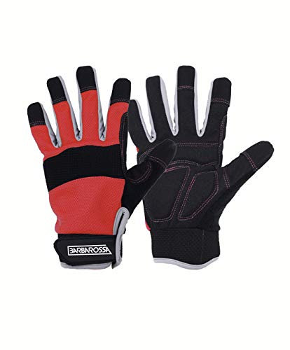 Barbarossa Double-Stitched Work Gloves - Heavy Duty Safety Utility for Mechanics, Daily Work Operator, Flexible Yard Working With Touch Screen