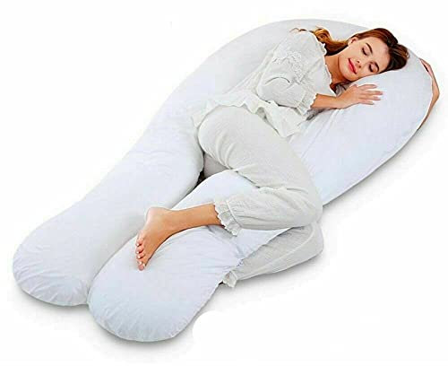 HOMES-LINEN 12 & 9 FT U Shape Long body pillows Pregnancy Pillow & Maternity Pillow U Shaped Large Curled Comfort long cushion body pillow - MADE IN UK (9FT Pillow)