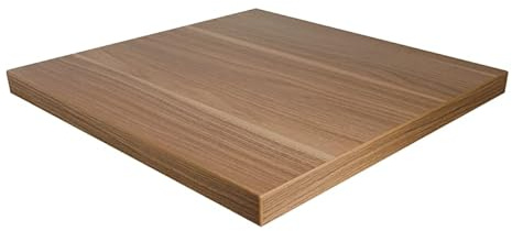 Dekorspanplatte Nussbaum hell als Tischplatte, Schreibtischplatte, Laden- und Möbelbau, 50x50 cm, Stärke: 28 mm