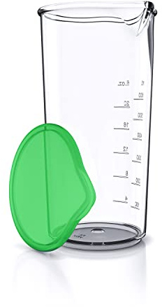 Arendo - Verre doseur en plastique gradué 600 ml et 20 onces - verre mesureur transparent - idéal pour les mixeurs électriques et les fouets - pichet mesureur cuisine - verre gradueur - gobelet