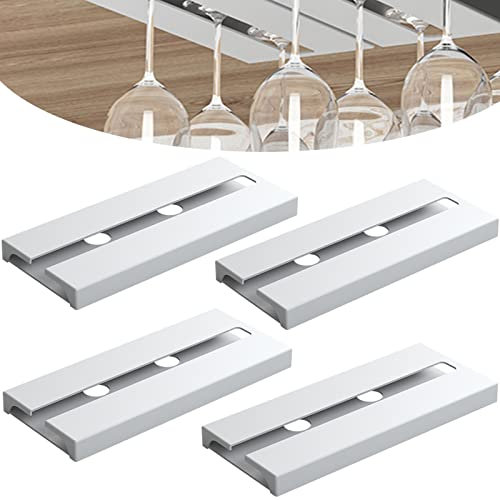 Giorno di casa Weinbecherhalter Umgekehrt Weinglas Hängende Rack, 25 * 11cm Rotweinbecher Hängende Tasse Halter für Bar Home (Weiß, 4 PACK)
