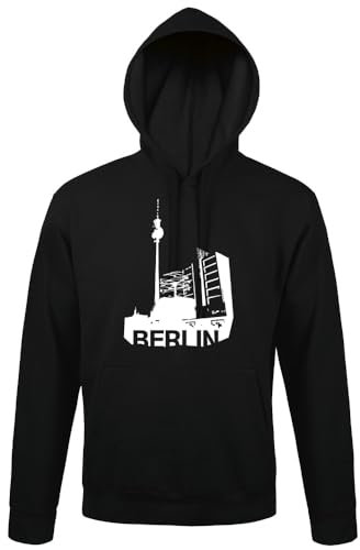 shirt84 Alexanderplatz in Berlin Männer Kapuzen Hoodie Schwarz S